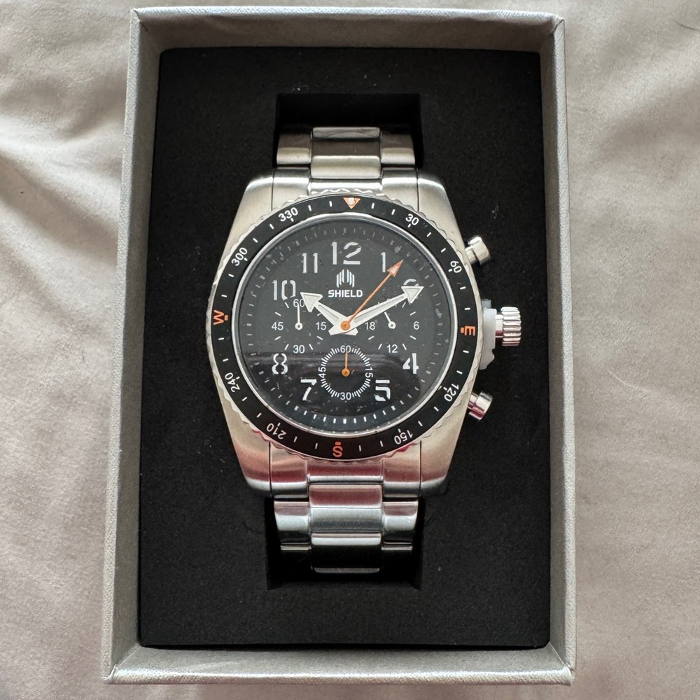 NEW- Shield Exley Steel Case Chronograph Diver’s watch